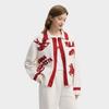 Fila CNY Fashionable Personality Trendy Classic Retro Casual Versatile Comfortable Warm Loose Knit Cardigan Blush Sweater Women Sweater F11W619417FWT