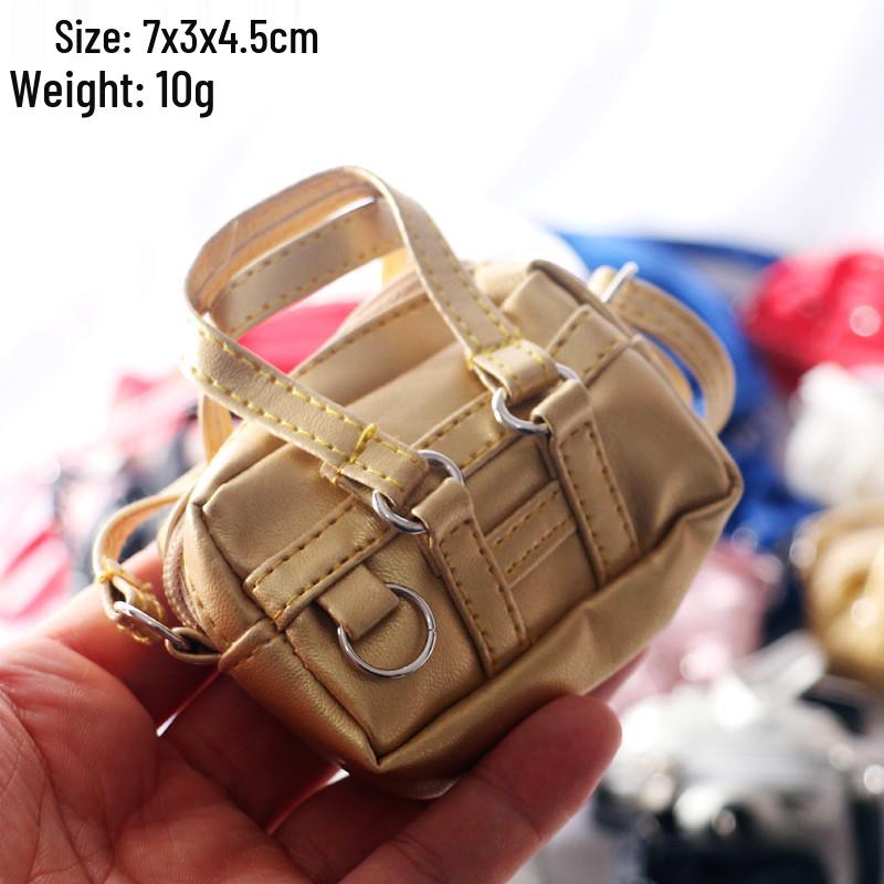 Dollhouse BJD Single Shoulder Crossbody Bag & Miniature Model Clothing for OB11 Scene Accessories