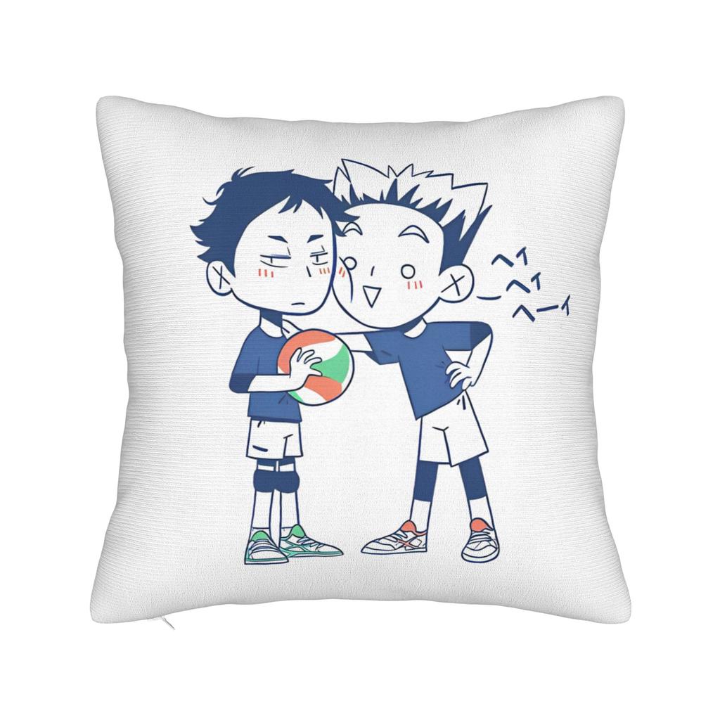 Oikawa Haikyuu Anime Pillowcase Cushion Cover Decorative Bokuto Volleyball  Pillow Case Cover Bedroom Square