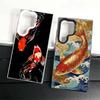 Golden Carp Lucky Koi Shockproof Phone Case for Samsung Galaxy S26 Edge S25 Ultra S24 FE S23 Plus S21 Cover Anti Fall Fundas