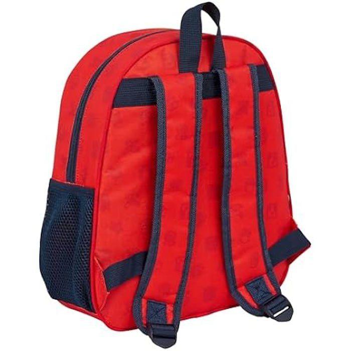 Sac à dos d'école SUPER MARIO - Design 3D - Adapté au chariot - Enfant - Rouge