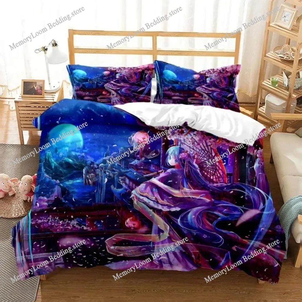 Princess Girl Hime Premium Luxury Bedding Set Japan Cartoon Soft Duvet Cover Plush Comforter Bedspread Twin/Single Size Printed