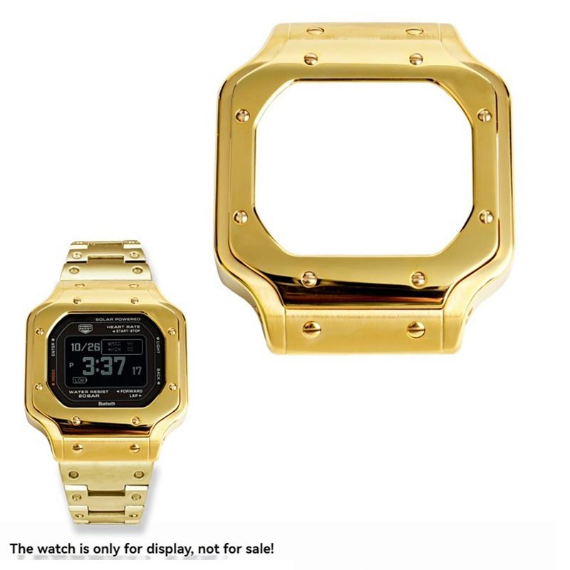 Modificação Personalizada Pulseira DW5600 Para Casio G-SHOCK DW-5600 GW-B5600 Caixa de Aço Inoxidável Pulseira de Relógio Corrente de Relógio Concha