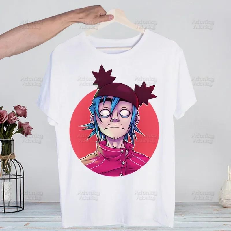 Music Band Gorillaz PUNK ROCK ChakaKhan Noodle Funny T Shirt Men New Casual Short Sleeve Tshirt Homme Manga Unisex T-shirt Tees