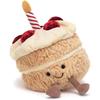 Alles Gute zum Geburtstag süße Kuchen Plüsch Puppe gefüllt mit Bein lächelndes Gesicht Plushie Party Decor Kinder Geschenk