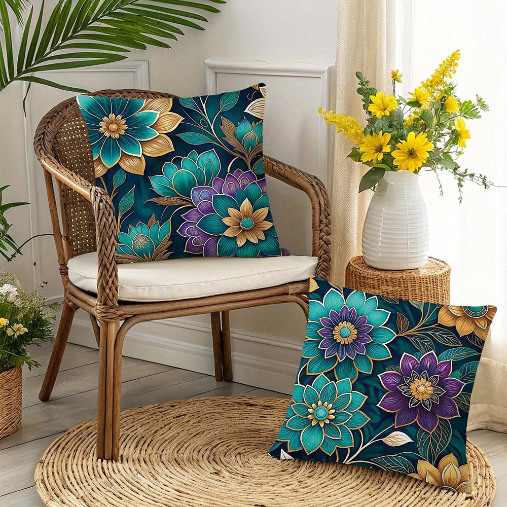 Exquisite Floral-Printed Pillowcases: Enhance Your Space with Enchanting Designs Sofa cushion cover home room decoration