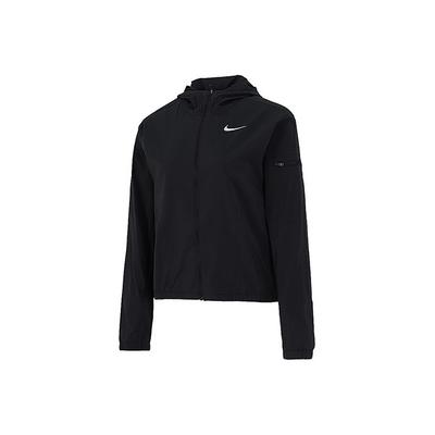 Solid Color Logo Hooded Sun-Protective Jacket Women Outerwear Black DH1991-010