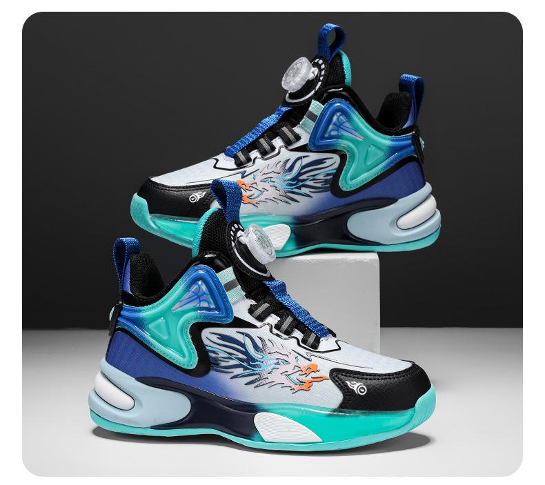 Limited Edition Year of the Snake Boys' Basketball Shoes - New Spring Non-Slip Soft-Soled Sports Shoes for Medium & Large Children.