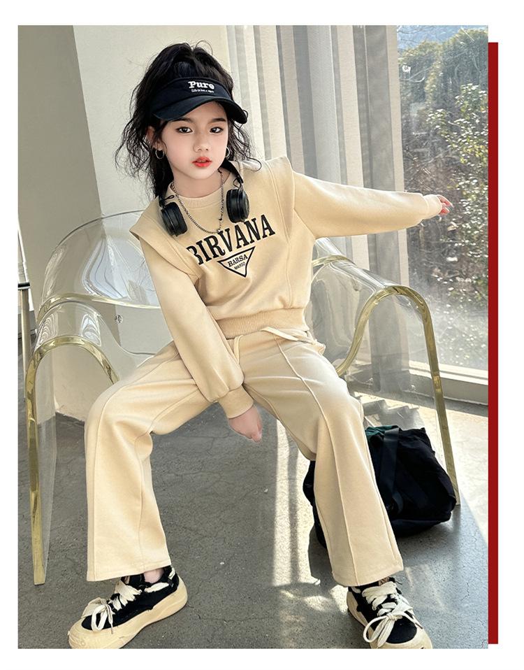 Mädchen Koreanischer Stil Mode Pulloveranzug für Frühling und Herbst - Stilvolle Kinder Sportbekleidung