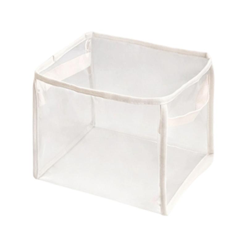 Faltbarer wasserdichter Aufbewahrungsbehälter Klare PVC-Materialien Für die Organisation zu Hause Kleidung Spielzeug Einfach zu tragender Griff