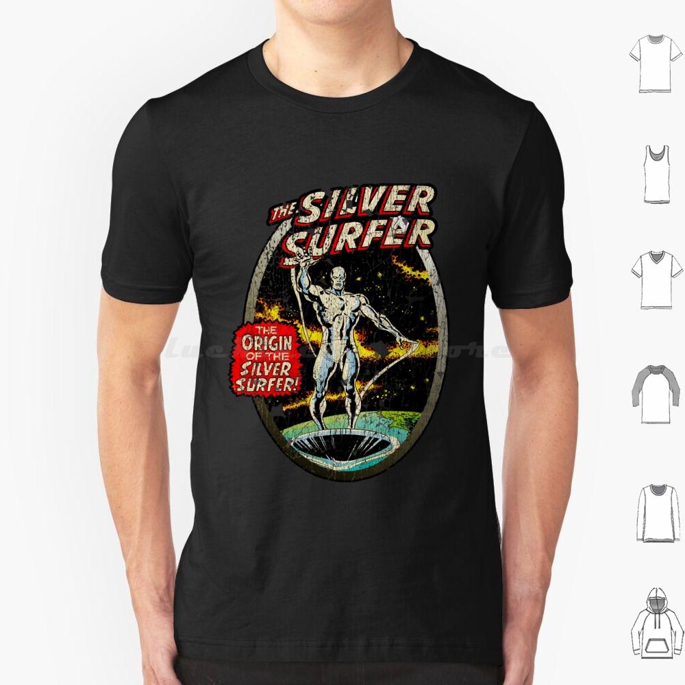 Silver Surf 1978 Cartoons Vintage T Shirt 6xl Cotton Cool Tee 1970s 70s Surf Comics Surfer Comic Superhero Space Surfing S