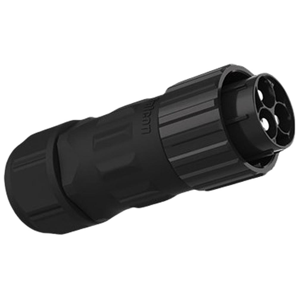 Aviation Connector 3pin 80A 600V with Waterproof IP67 and Flame Retardant Nylon V0 for Energy Storage Power Output Input