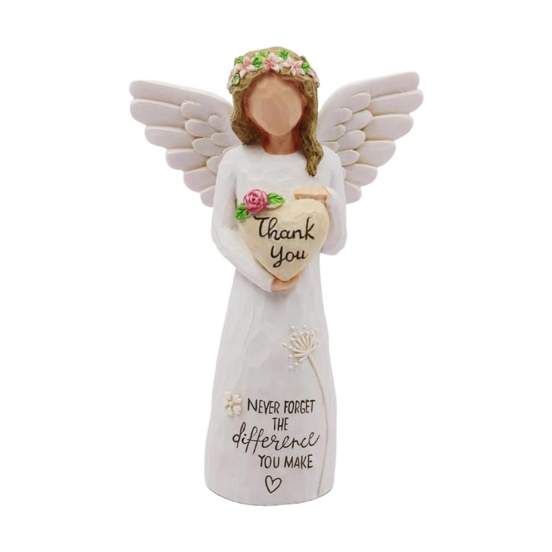

Remembrance Angel Figurines,Sympathy Gift for Loss of Loved One,Memorial Keepsakes for Women Heart Angel Statues 1