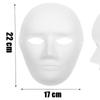 5Pcs Blank Surface DIY Full Face Masks White Paintable Craft Masks Paper Mache Masks  for Cosplay