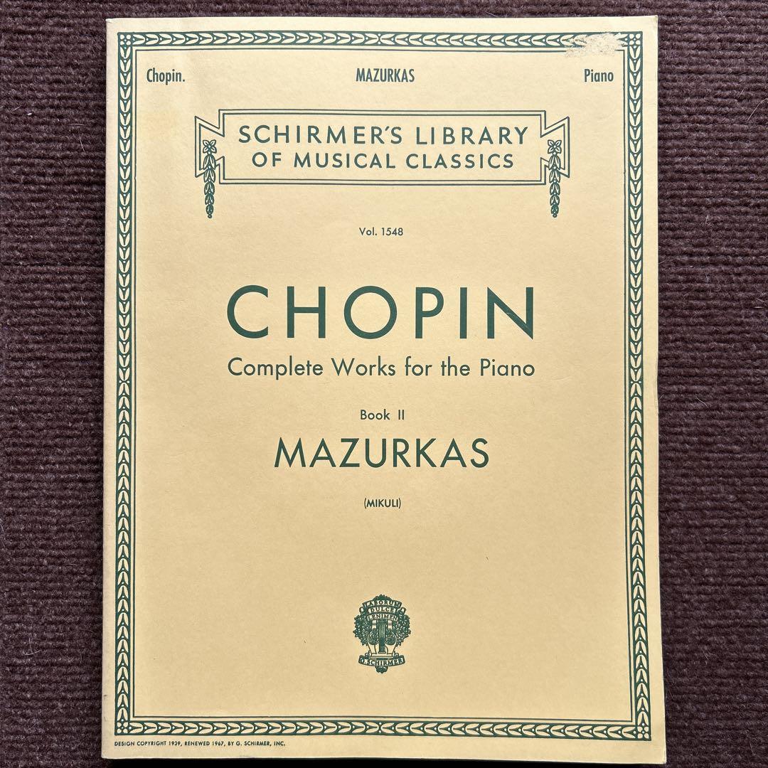 

[USED] Sheet music Chopin Mazurka Foreign books Import CHOPIN MAZURKAS