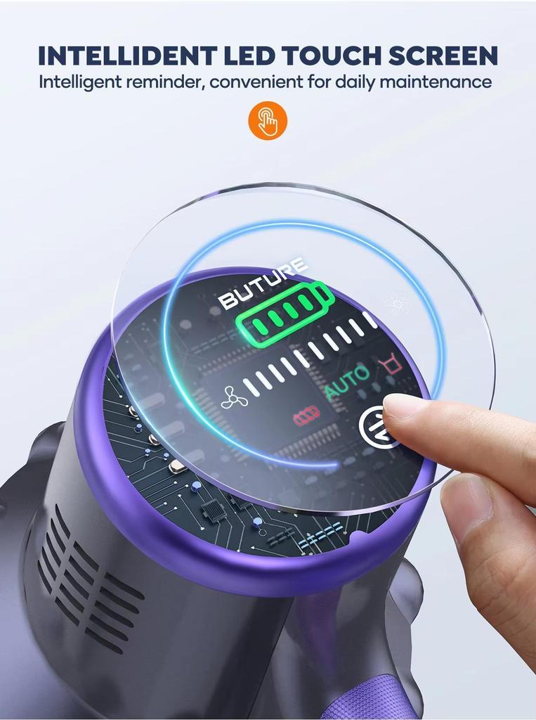 VC70 Convenient Vacuum Cordless Handheld 38KPA High Suction Power 450W Motor Smart Home Cleaning LED Touch Screen Vacuum Cleaner