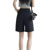 LangSha Ice Silk Sports Shorts for Women, Thin Style, Suitable for Outer Wear, High-Waisted Slimming Loose Casual Wide-Leg Pants