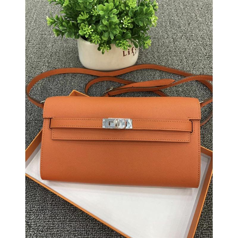 Sac femme première couche cuir de vachette bandoulière réglable long portefeuille KL bandoulière unique bandoulière fermeture éclair cuir de vachette petit sac carré tendance