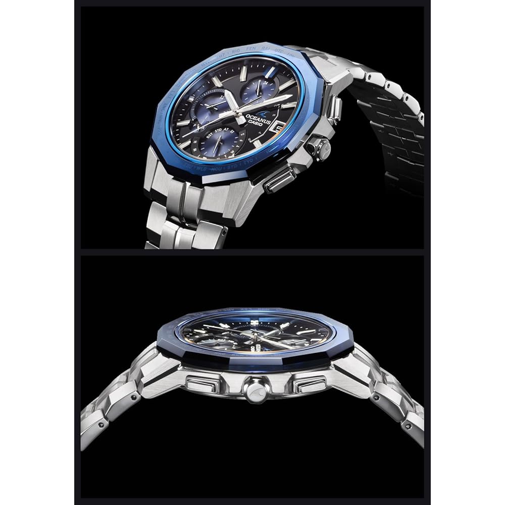 Casio Oceanus Watch (OCW-S6000-1AJF) [Official Japanese Product] Made In Japan, Manta, Bluetooth, Radio-Controlled Solar, Sapphire Crystal, Men's Silv