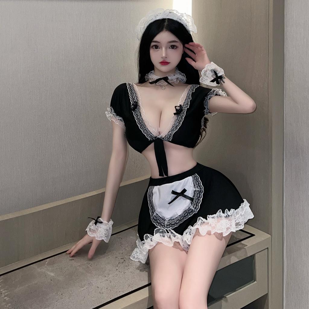 Sexy Temperament Bar Women's Uniform Suit Seduction Cosplay Japanese Soft Cute Maid Maid