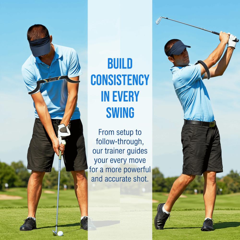 Horn Pole Design Golf Swing Trainer Plastic Material Alignment Aid  Beginner Training