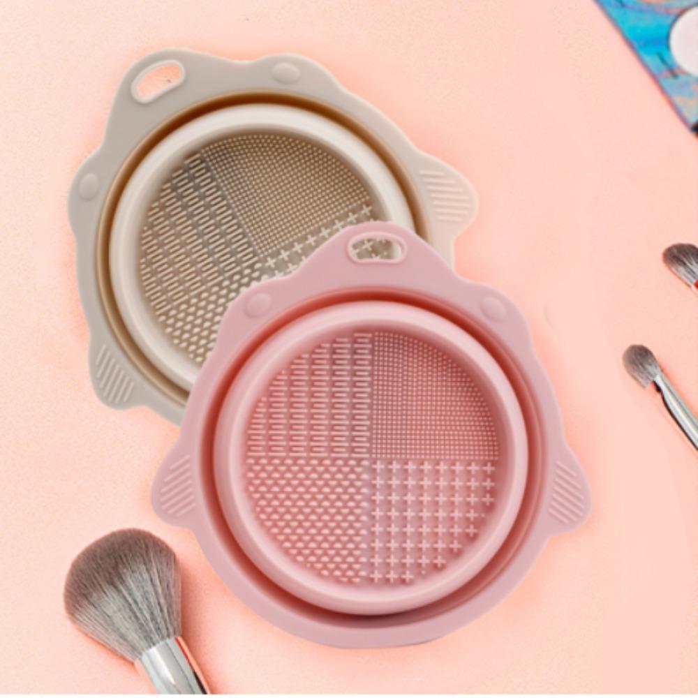 1 x Make-up-Pinsel, Make-up-Werkzeug, Reinigung, Silikon-Faltschüssel