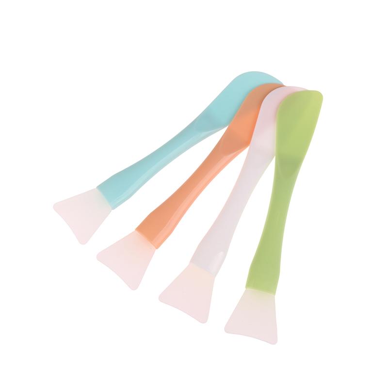 Silicone Facial Mask Brush Soft Head With Scraper Integrated Dual-Use Mud Film Brush Diy Film Adjusting Beauty Tool Beauty