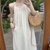 Gentle Wind Neck Sling Dress Female Summer Small Fairy Slim Beautiful Seaside Vacation Beach Dress