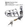 Yousheng Penis Chastity Device Polishing Meticulous Workmanship Stainless Steel Male Chastity Device Belt for Sex