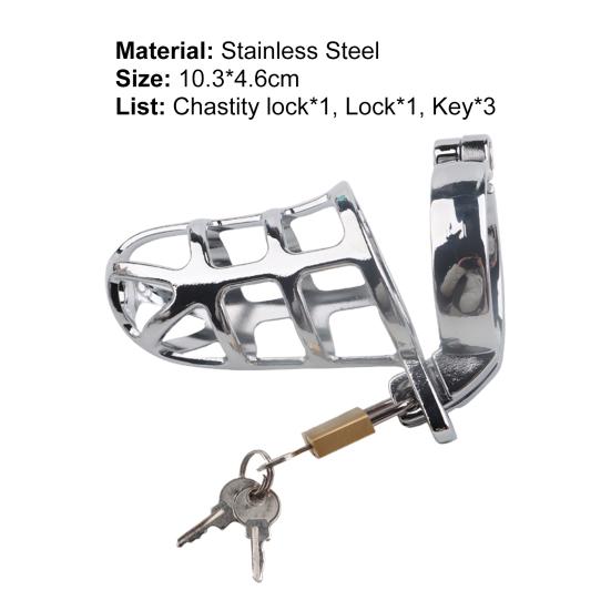 Penis Chastity Device Polishing Meticulous Workmanship Stainless Steel Male Chastity Device Belt for Sex