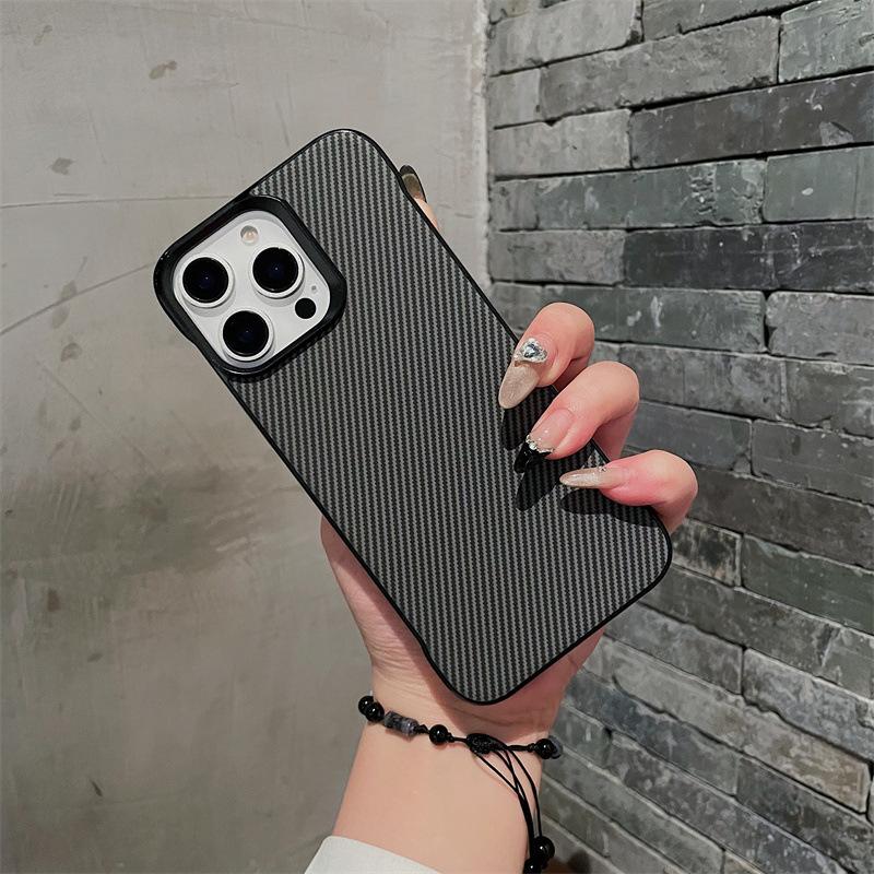 Applicable To iPhone17ProMax Carbon Fiber Sticker, Borderless Mobile Phone Case, Apple 16Pro Magnetic Protective Case