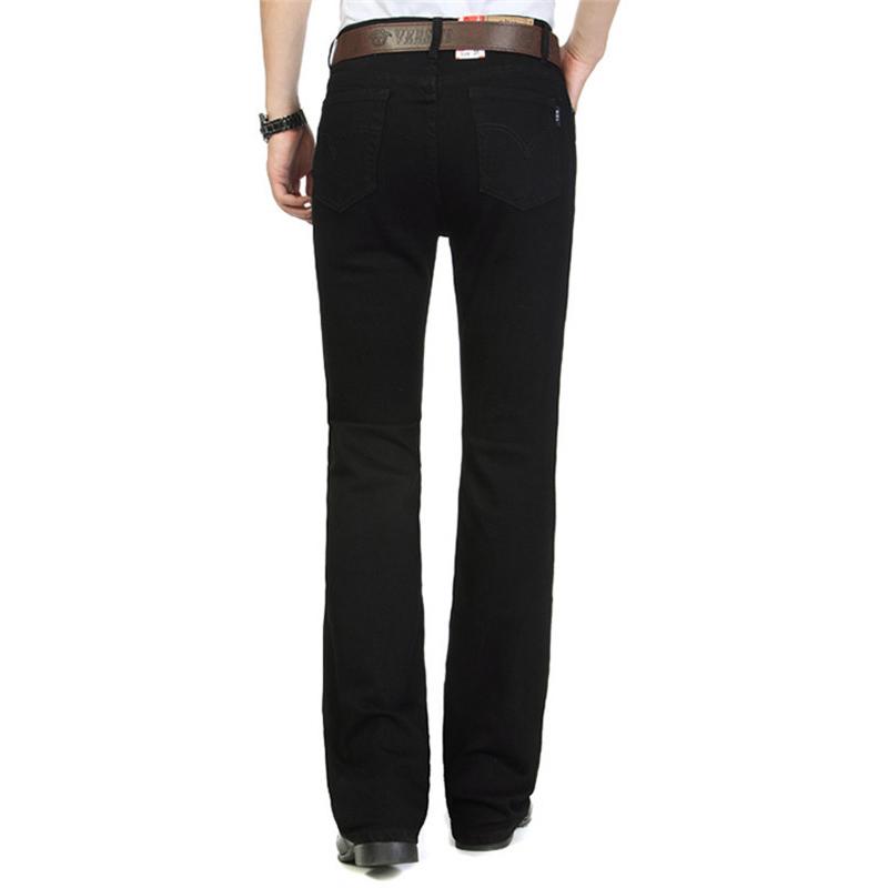 Blugi evazați stretch pentru bărbați cu talie mijlocie Pantaloni evazați pentru bărbați Blugi evazați de designer clasic