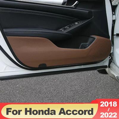 For Honda Accord X 10th 2018 2022 Anti Kick Pad Car Door Protector Trim Film Shell Leather Accessories