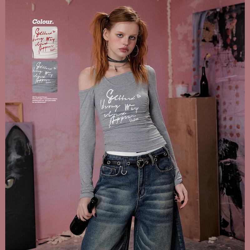 UNIFREE American Chic Graphic Long-Sleeve T-Shirt L