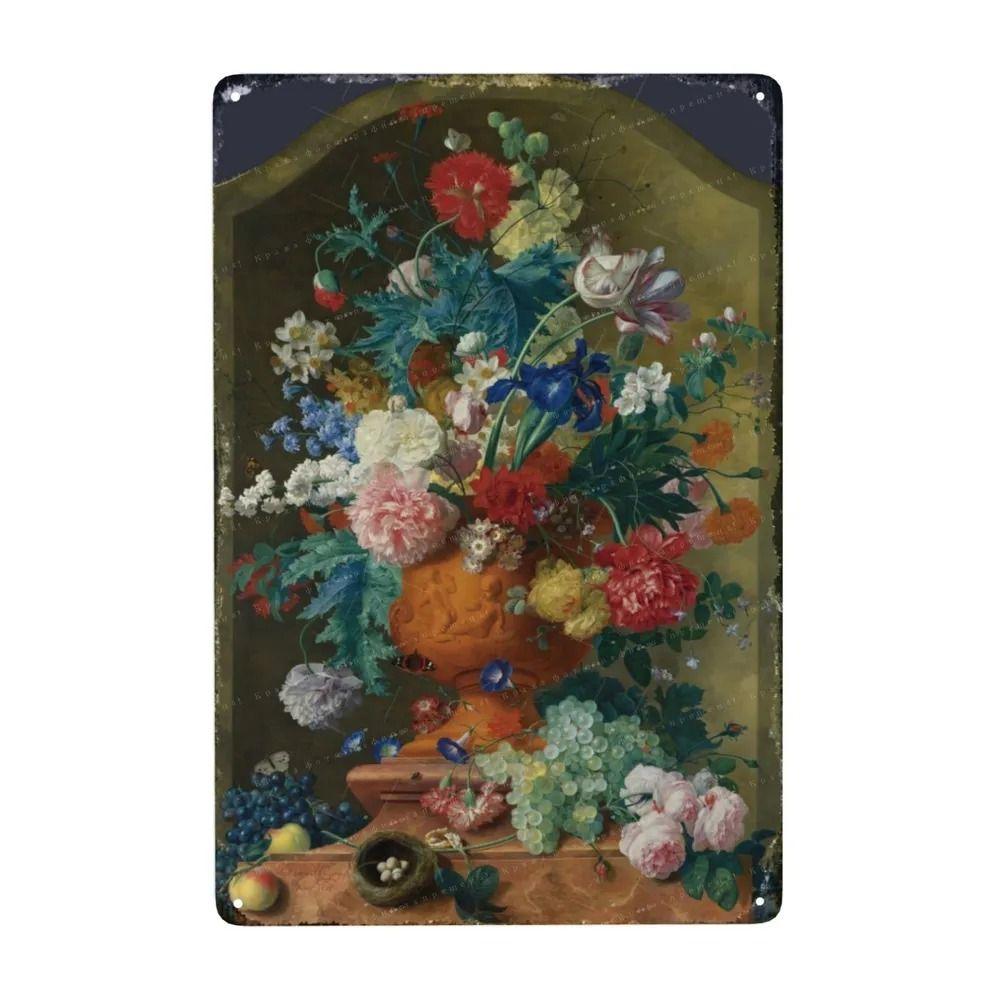 Oil Painting Style Retro Characters Landscapes Metal Tin Sign Wall Poster