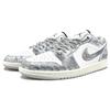 Jordan Air Jordan 1 Abrasion Resistant Abrasion Resistant Low Top Skateboard Shoes Unisex Gray White FQ7687-300(Team1108-)