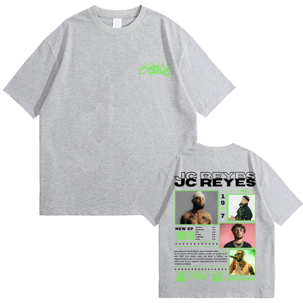 Rapper Jc Reyes Tour 2025 Double Sided Print T-shirt Men Women Hip Hop Fashion Short Sleeve T-shirts Man Retro Oversized T Shirt