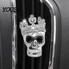 Car Air Conditioning Fragrance Clip Crown Skull Freshener Vent Clip, Diffuser, Metallic Metal Perfume Gothic Auto Interior Decoration Accessory