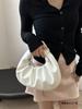 Niche Design Pleated Bag Cloud Bag New Soft Leather Texture Hand Bag Fashionable Trendy Versatile Handbag