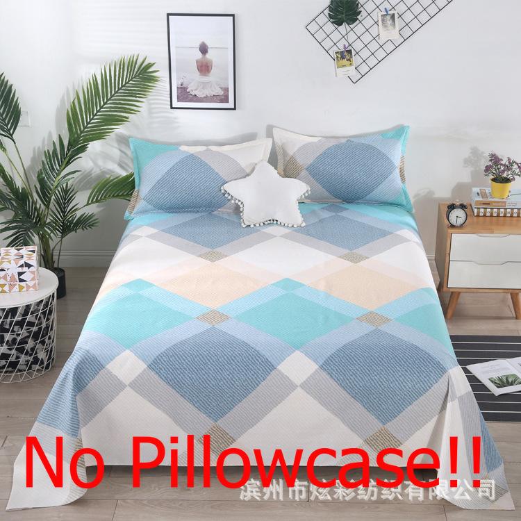 Flat Sheets Household Four Seasons Plaid Comfortable Soft Antibacterial Bedspread Cover Bedding Queen Size Bed Sheet Breathable