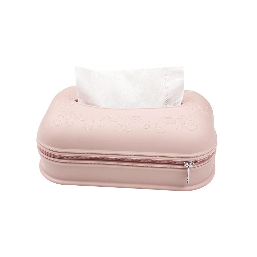 Silicone Tissue Box Simplicity Solid Color Napkin Holder Plastic Large Storage Tissue Case For Home Office Supplies