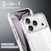 For iPhone 17 Pro Case TPU Frame Clear Acrylic Back Phone Cover with PET Film