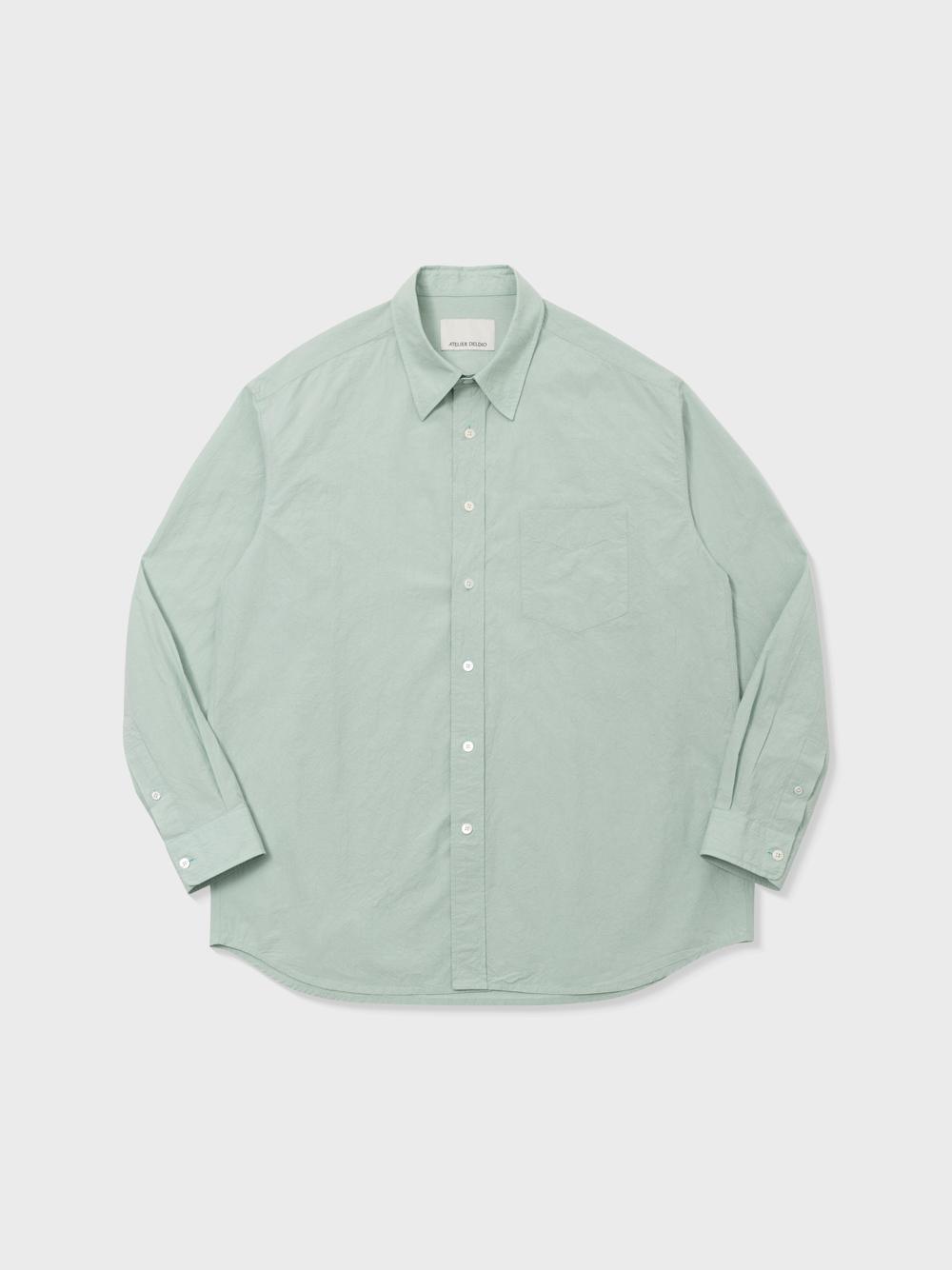 Atelier Deldio Cotton Catch Washer Comfort Shirt (Mint Green) M