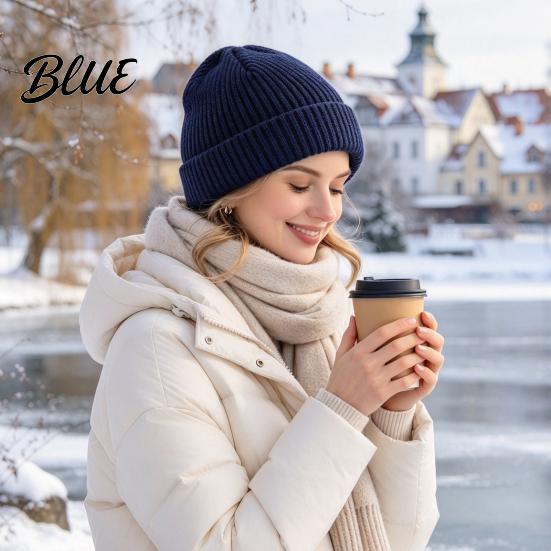 Casual Outdoor Autumn Hat Unisex Wool Knitted Hat Soft Color High Elastic Winter Solid Fisherman Hip Hop Style Windproof Fashionable Cap for