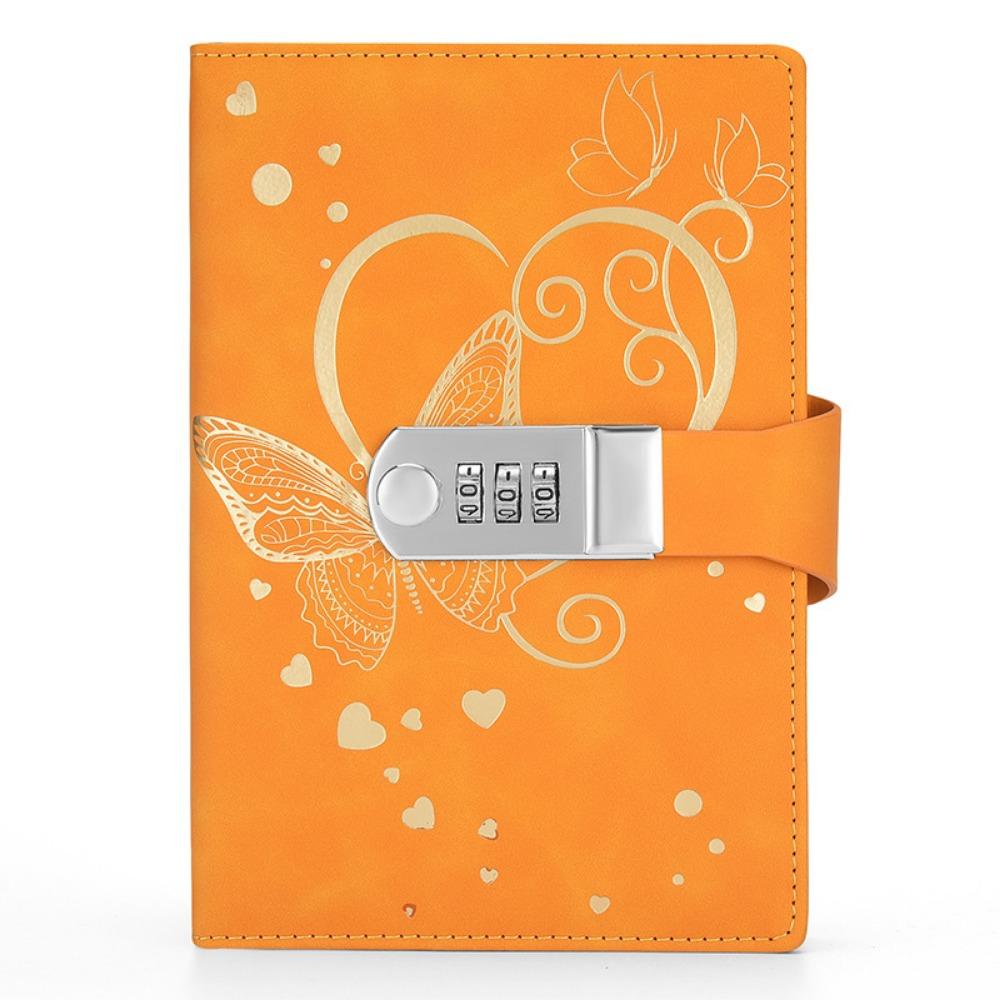 

Кодовый замок Пароль Блокнот 200 страниц Дневник Творческий B6 Блокнот с замком Студент оранжевый