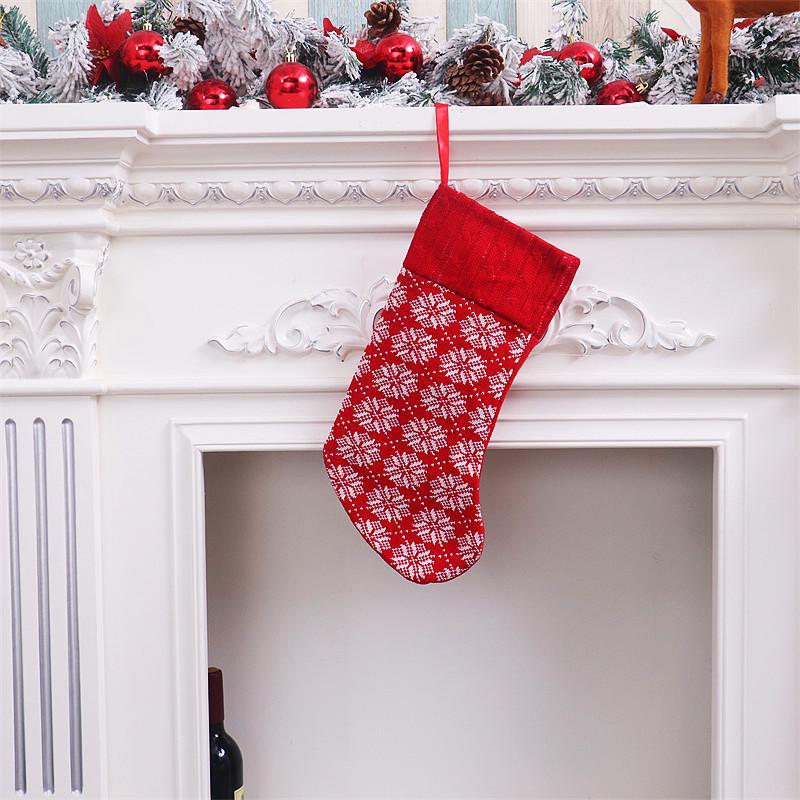 New Knit Christmas Stockings: Gift & Candy Bags, Small Pendant Decorations