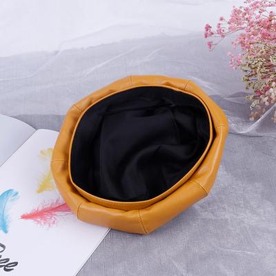 Beret Autumn and Winter Painter Hat Leather Beret Female Bud Hat Pumpkin Hat a Versatile Fashion