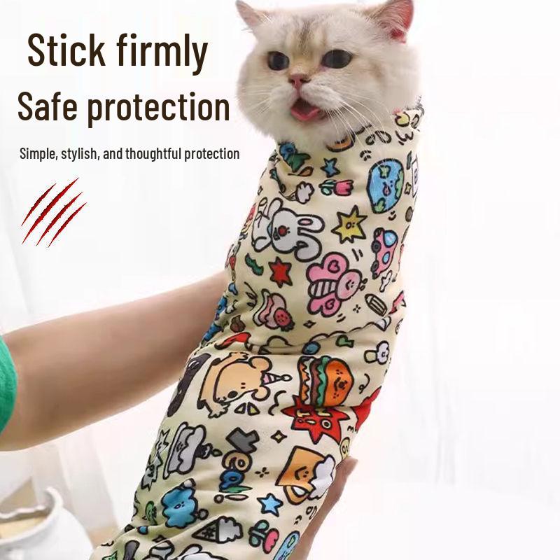 Multifunctional Self-Adhesive Cat Wrap: Anti-Scratch & Grooming Aid