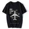 Novelty How  Fly Engineer Pilot Airplane TShirt Mens Short Sleeves Oversized Hip Hop  Printed T Shirts Top Tees