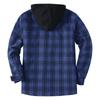 Men's Plaid Shirt Hooded Zipper Button Sweatshirt Men's Casual Fashion Sweatshirt